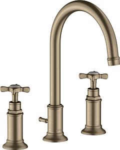 hansgrohe Waschtisch Armatur Axor Montreux 1651382 brushed nickel, mit Ablaufgarnitur