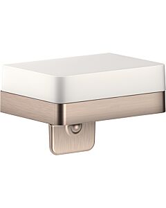 hansgrohe Distributeur de lotion Axor 42819820 avec étagère, verre, nickel brossé