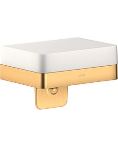 hansgrohe Distributeur de lotion Axor 42819950 avec étagère, verre, laiton brossé
