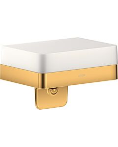 hansgrohe Axor lotion dispenser 42819990 with shelf, glass, polished gold optic