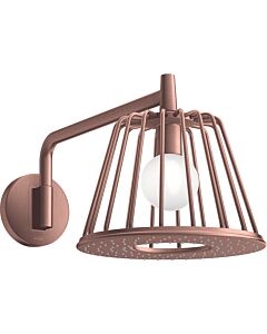 douche de tête hansgrohe Axor LampShower 26031310 avec bras de douche, montage mural, or rouge brossé