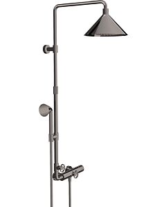 hansgrohe Axor Showerpipe 26020330 avec thermostat, douche de tête 240 2jet, chrome noir poli