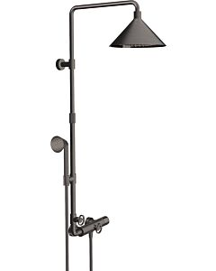 hansgrohe Axor Showerpipe 26020340 avec thermostat, douche de tête 240 2jet, chrome noir brossé