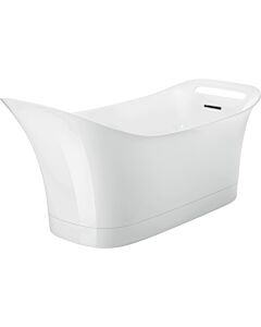 hansgrohe Badewanne Axor Urquiola 180 x 62,4 cm, freistehend, Mineralguss, weiss