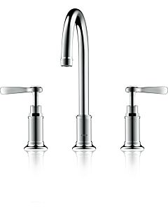 hansgrohe Axor Montreux Waschtischarmatur 16514000 chrom, mit Ablaufgarnitur, Hebelgriff