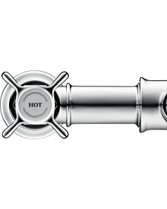 hansgrohe Waschtisch-Brückenarmatur Axor Montreux chrom, mit Ablaufgarnitur