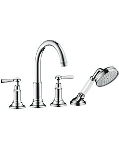 hansgrohe Axor Montreux Wannenarmatur 16550000 chrom, Hebelgriffe, 4 Locharmatur