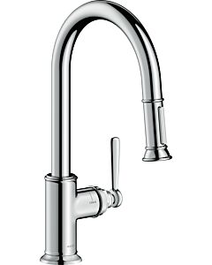 hansgrohe Axor Montreux kitchen fitting 16581000 chrome, pull-out spray, swivel range adjustable