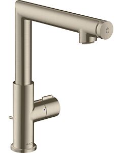 hansgrohe Axor Uno Select 220 Waschtischarmatur 45016820, brushed nickel, mit Ablaufgarnitur