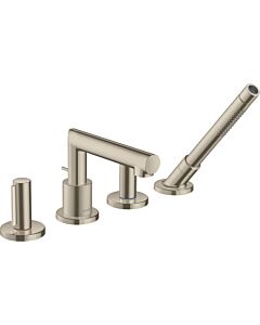 Axor Uno 4-Loch Wannenrandarmatur 45444820 Brushed Nickel, mit Zerogriff