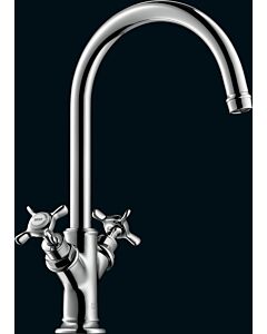 hansgrohe Axor Montreux 2-handle washbasin mixer 16506000 projection 175mm, non-closable waste fitting, chrome