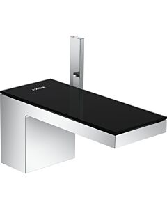 hansgrohe Axor MyEdition Waschtischarmatur 47010600 Ausladung 151 mm, mit Push-Open Ablaufgarnitur, chrom/Schwarzglas