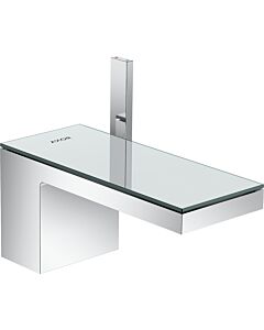 hansgrohe Axor MyEdition basin mixer 47010000 projection 151 mm, with push-open waste set, chrome / mirror glass