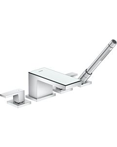hansgrohe Axor MyEdition Ferigmontageset 47430000 4-Loch-Wannenrandarmatur, Ausladung 150 mm, chrom/Spiegelglas