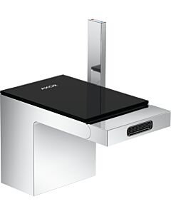 hansgrohe Axor MyEdition Bidetarmatur 47210600 Ausladung 121 mm, mit Push-Open Ablaufgarnitur, chrom/Schwarzglas