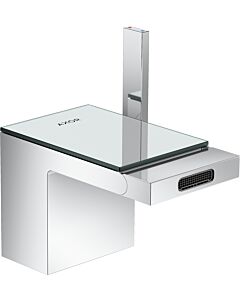 hansgrohe Axor MyEdition Bidetarmatur 47210000 Ausladung 121 mm, mit Push-Open Ablaufgarnitur, chrom/Spiegelglas