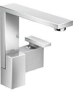 hansgrohe Axor Edge Waschtischarmatur 46021000 chrom, Diamantschliff, mit Push-Open Ablaufgarnitur, Ausladung 175mm