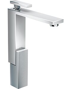 hansgrohe Axor Edge Waschtischarmatur 46031000 chrom, Diamantschliff, mit Push-Open Ablaufgarnitur, Ausladung 180mm