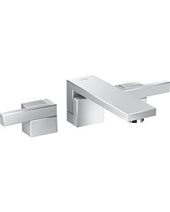 hansgrohe Axor Edge 3 trous mitigeur lavabo 46061000 chromé , coupe diamant, encastré, montage mural, saillie 190 mm