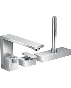 hansgrohe Axor Edge 3-Loch-Wannenarmatur 46431000 chrom, Diamantschliff, Wannenrandmontage, Ausladung 210mm