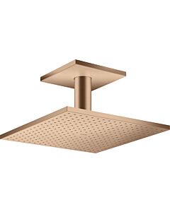 hansgrohe Axor Kopfbrause 35316310 mit Deckenanschluss, brushed red gold