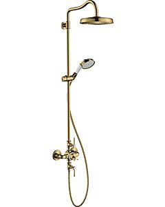 hansgrohe Axor Montreux Showerpipe 16572990 avec thermostat, douche de tête, 240mm, 1jet, optique or poli