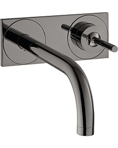 hansgrohe Axor Uno Finishing set 38112330 Concealed washbasin mixer, pin handle, plate, projection 165 mm, polished black chrome