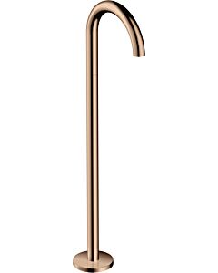 hansgrohe Axor Uno set de finition 38412300 bec de baignoire sur pied, courbé, saillie 226 mm, or rouge poli
