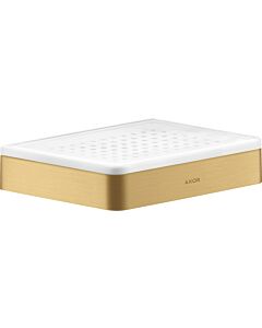 hansgrohe Axor soap dish 42803250 ceramic insert, brushed gold optic
