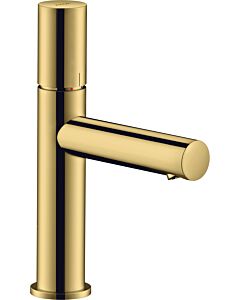 hansgrohe Axor Uno Wash basin mixer 45002990 projection 123mm, with zero handle, non-closable waste set, polished gold optic