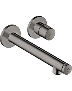 hansgrohe Axor Uno Fertigmontageset 45113330 Unterputz-Waschtischarmatur, mit Ausladung 221mm, polished black chrome