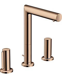 hansgrohe Axor Uno 3 trous mitigeur lavabo 45133300 projection 183mm, avec poignées zéro, tirette garniture de vidange , or rouge poli
