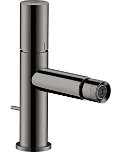 hansgrohe Axor Uno Bidet faucet 45200330 projection 124mm, with zero handle, pop-up waste, polished black chrome