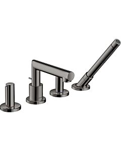 hansgrohe Axor Uno Fertigmontageset 45444330 4-Loch-Wannenrandarmatur, mit Zerogriff, polished black chrome