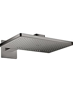 hansgrohe Douche de tête Axor 35280330 avec bras de douche, rosace carrée, chrome noir poli