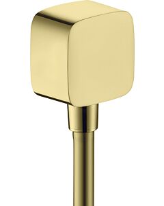 hansgrohe Axor hose connector 36731990 with backflow preventer, polished gold optic