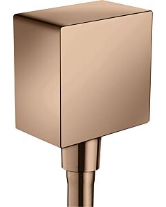 hansgrohe Axor Schlauchanschluss 36732300 eckig, mit Rückflussverhinderer, polished red gold