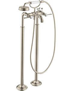 hansgrohe Axor Montreux 16553820 2-handle bath mixer, floor-standing, projection 234mm, with lever handles, brushed nickel