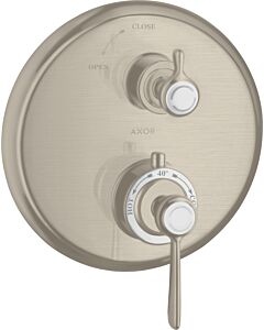 Axor Montreux hansgrohe 16801820 concealed thermostat, with shut-off valve, lever handle, brushed nickel