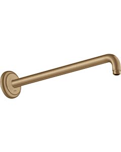 hansgrohe shower arm 27348140 389mm, 90 degree angle, wall mounting, brushed bronze