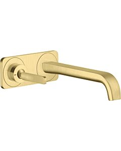 hansgrohe Axor Citterio E Waschtischarmatur 36114950 Unterputz Armatur, Ausladung 221mm, mit Pin-Griff, Platte, brushed brass