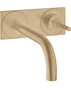 hansgrohe Axor Uno Finishing set 38112140 Concealed washbasin mixer, pin handle, plate, projection 165 mm, brushed bronze