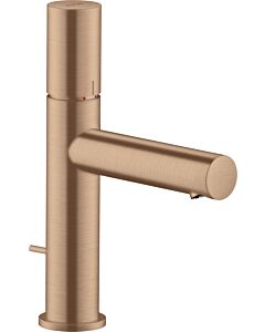 hansgrohe Axor Uno Wash basin mixer 45001310 projection 123mm, with zero handle, pop-up waste set, brushed red gold