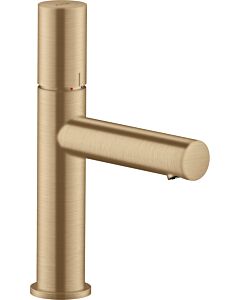 hansgrohe Axor Uno Wash basin mixer 45002140 projection 123mm, with zero handle, non-closable waste set, brushed bronze