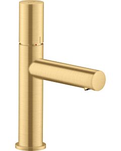 hansgrohe Axor Uno Wash basin mixer 45002250 projection 123mm, with zero handle, non-closable waste fitting, brushed gold optic