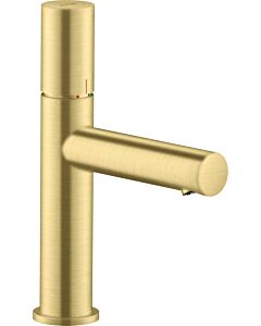 hansgrohe Axor Uno Wash basin mixer 45002950 projection 123mm, with zero handle, non-closable waste fitting, brushed brass