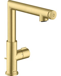 hansgrohe Axor Uno mitigeur lavabo 45016950 projection 160mm, avec tirant garniture de vidange , laiton brossé