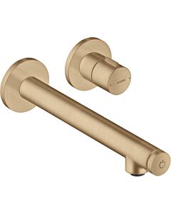 hansgrohe Axor Uno Fertigmontageset 45113140 Unterputz-Waschtischarmatur, mit Ausladung 221mm, brushed bronze
