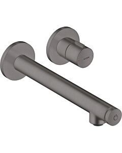 hansgrohe Axor Uno kit de montage final 45113340 mitigeur lavabo encastré , avec saillie 221mm, chrome noir brossé