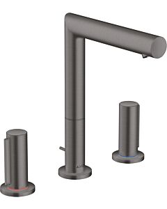 hansgrohe Axor Uno 3 trous mitigeur lavabo 45133340 saillie 183mm, avec poignées zéro, tirette garniture de vidange , chrome noir brossé